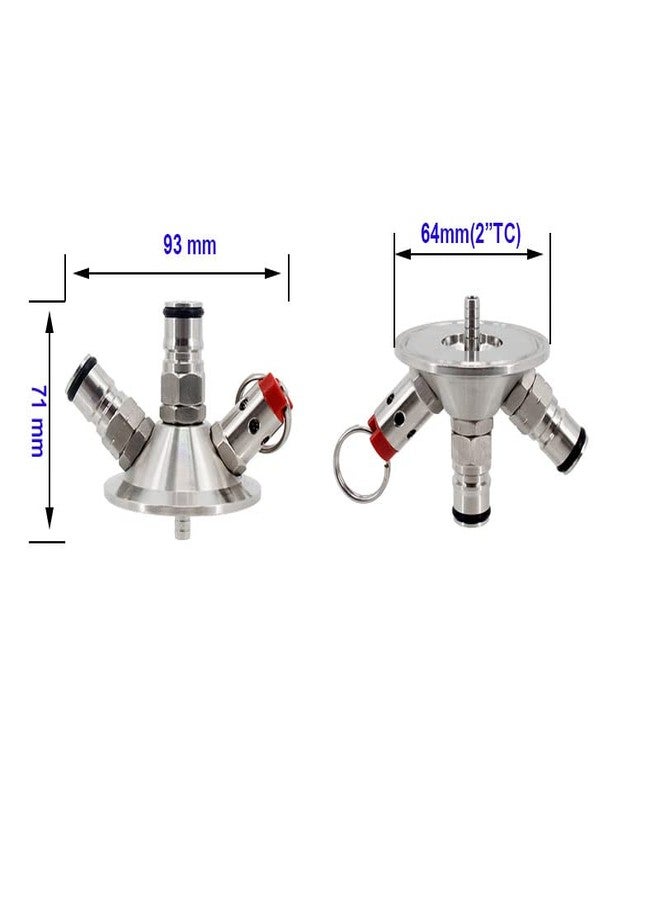 Semfeil Brew Homebrew Beer Ball Lock Adapter Tapping Head for Thead Sanke Kegs - 2 inch Tri-Clamp Commercial Keg Adapter - Image 3