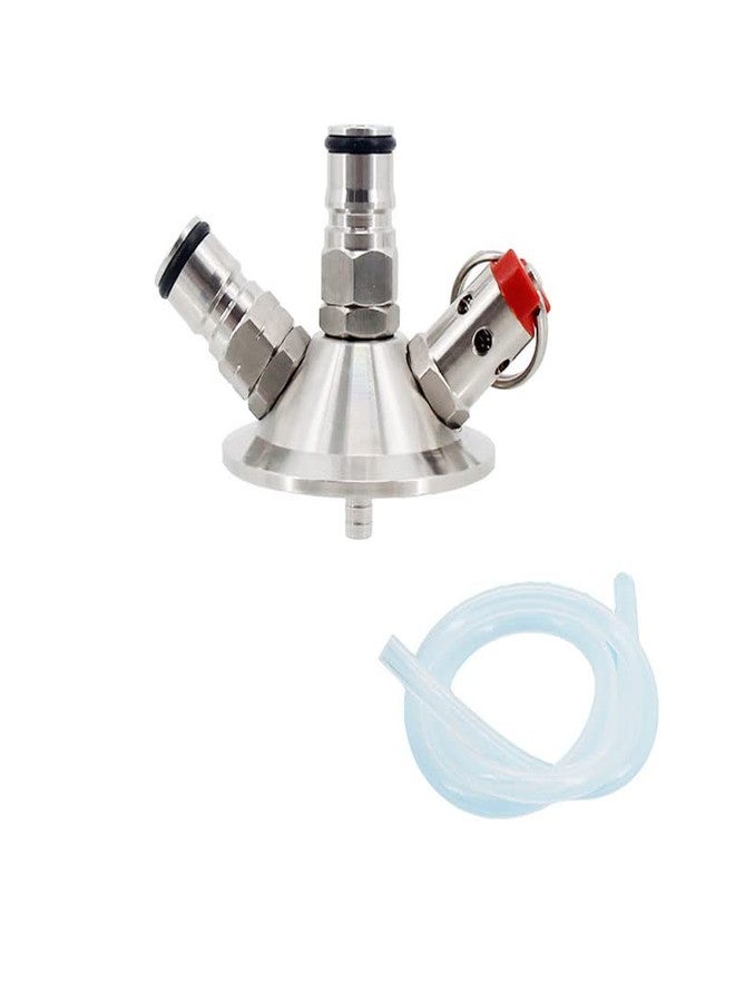 Semfeil Brew Homebrew Beer Ball Lock Adapter Tapping Head for Thead Sanke Kegs - 2 inch Tri-Clamp Commercial Keg Adapter - Image 1