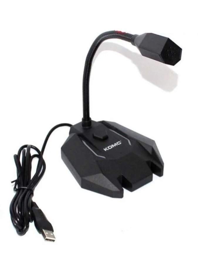 Komc USB Gaming Microphone For PC Laptop Komc M3 HD Sound RGB LED Light - Image 2
