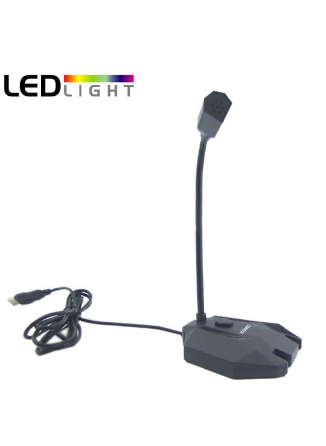 Komc USB Gaming Microphone For PC Laptop Komc M3 HD Sound RGB LED Light - Image 4