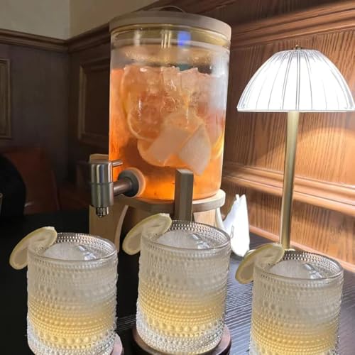 Artcochan Hobnail Drinking Glasses Set of 6, 10 oz, Cocktail Glasses Vintage Glasses Drinking Set Glass Cups Mixed Drinkware Set Vintage Glassware Set for Juice, Cocktail, Whisky, Soda, Beverages. Clear - Image 5