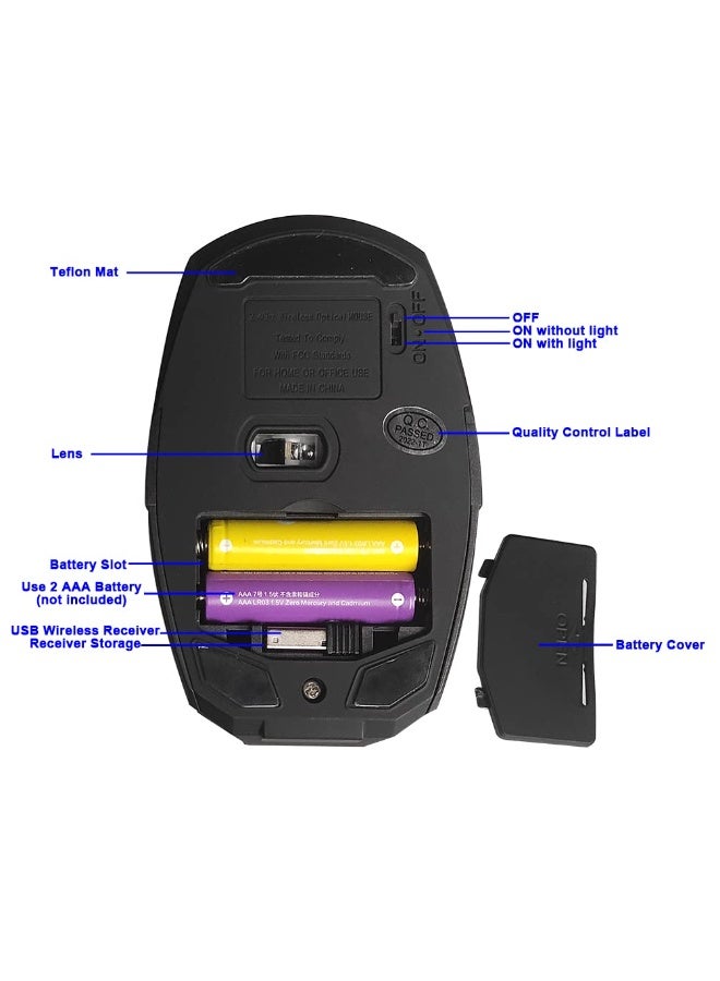 Wireless Iron Man Mouse 2.4G Optical Computer Mouse for Desktop Laptop PC Mac (Silver) - Image 3