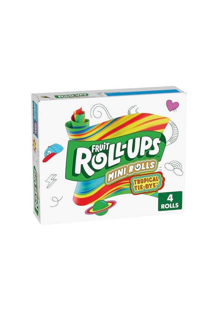FRUIT ROLL-UPS Fruit RollUps Tropical TieDye Mini RollUps 4 CT - Image 1