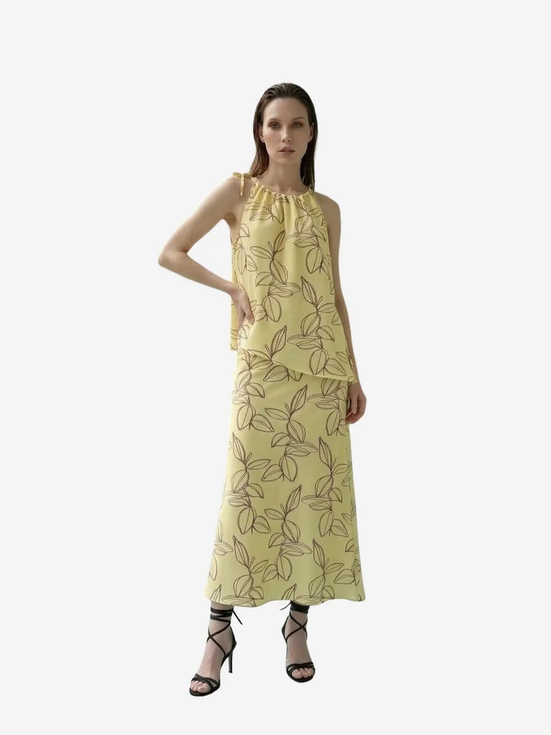 My Fashion Yellow MY FASHION Lyocell Two-Piece Coord Set for Women | Best Price UAE