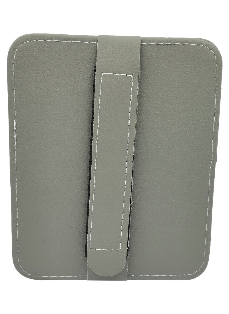 Nissan PU Leather Ticket Holder Clip Car Glasses Holder Clip Car Card Wallet Car Sun Visor Organizer NISSAN Gray SV-0002  - Image 4