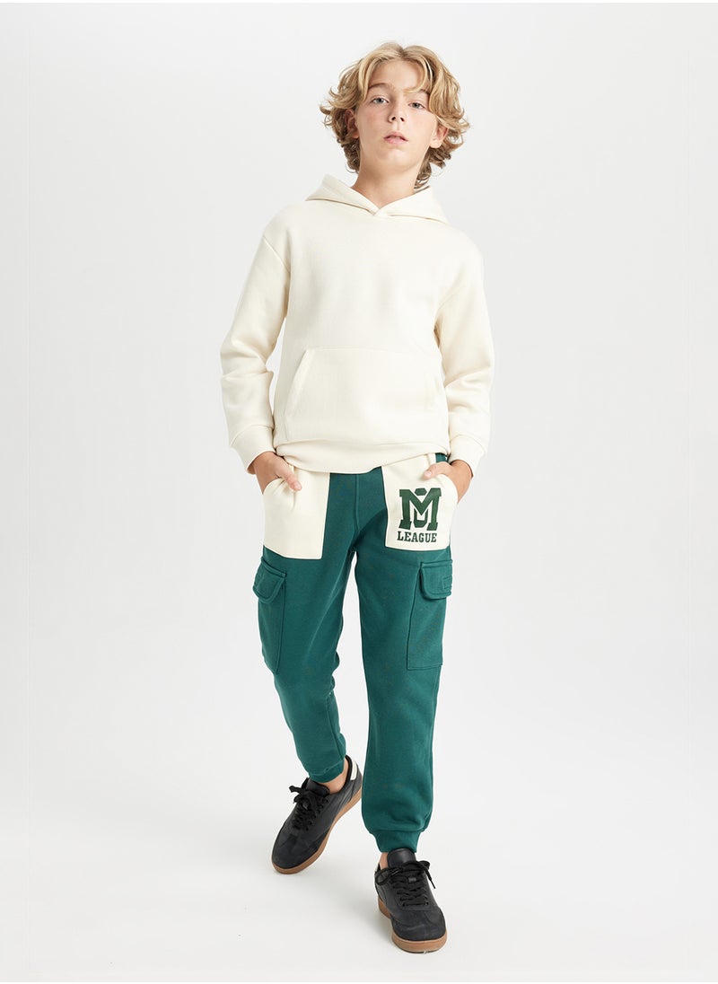 DeFacto Printed Cargo Pocket Elasticated Cuffed Jogger Pants  - Image 1