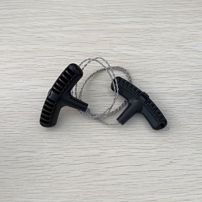 Black Stainless Steel Hand Pull Rope Saw for Cutting Wood Plastic Outdoor Camping - Image 5