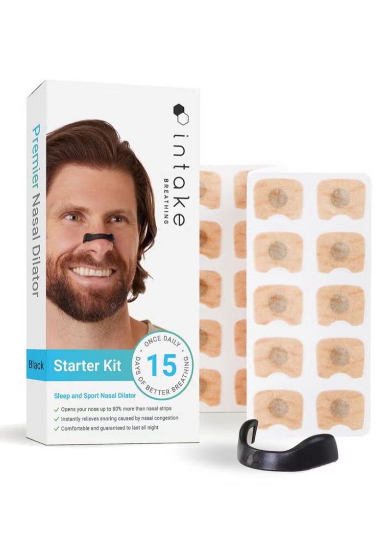 يوكا نوْم أفضل، شرائط الأنف المضادة للشخير، لاصقات أنف آمنة وفعّالة، تنفّس أفضل، شرائط الأنف لتحسين التنفّس، معدات مضادة للشخير للجنسين للاستخدام المنزلي (15 زوجًا من لاصقات الأنف، متوفرة باللون الأسود) - Image 1