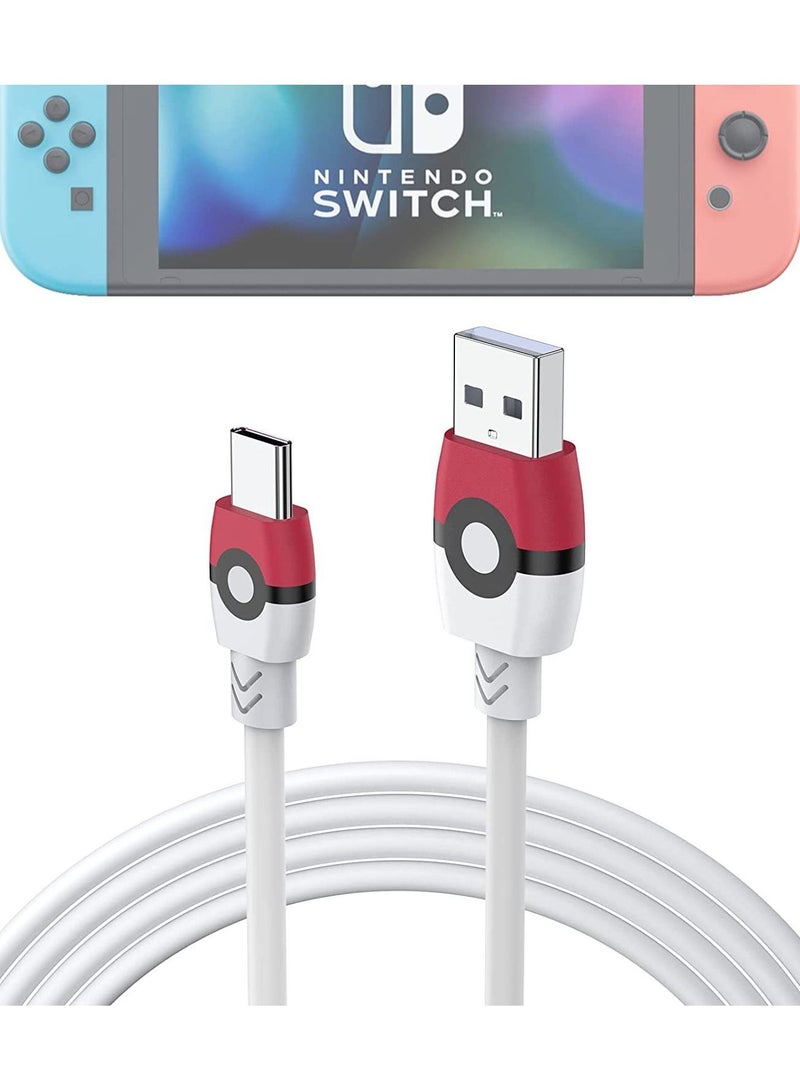 Vermaney Compatible with Nintendo Switch fast charging cable, cartoon data cable, mobile phone data cable 1.5 meters (Pokemon) - Image 1