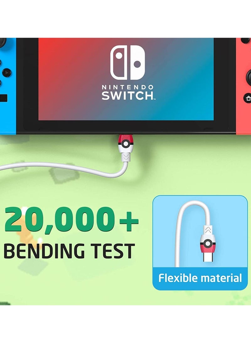Vermaney Compatible with Nintendo Switch fast charging cable, cartoon data cable, mobile phone data cable 1.5 meters (Pokemon) - Image 4