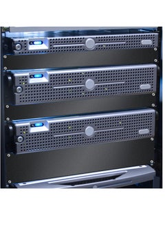 Excefore 3 Pieces 1U,2U,4U Blank Panel Metal Rack Mount Filler Panel Mount Panel Spacer 19 Inches Rack Blanking Panel Kit for Enclosure Server Rack Cabinet Black  - Image 4
