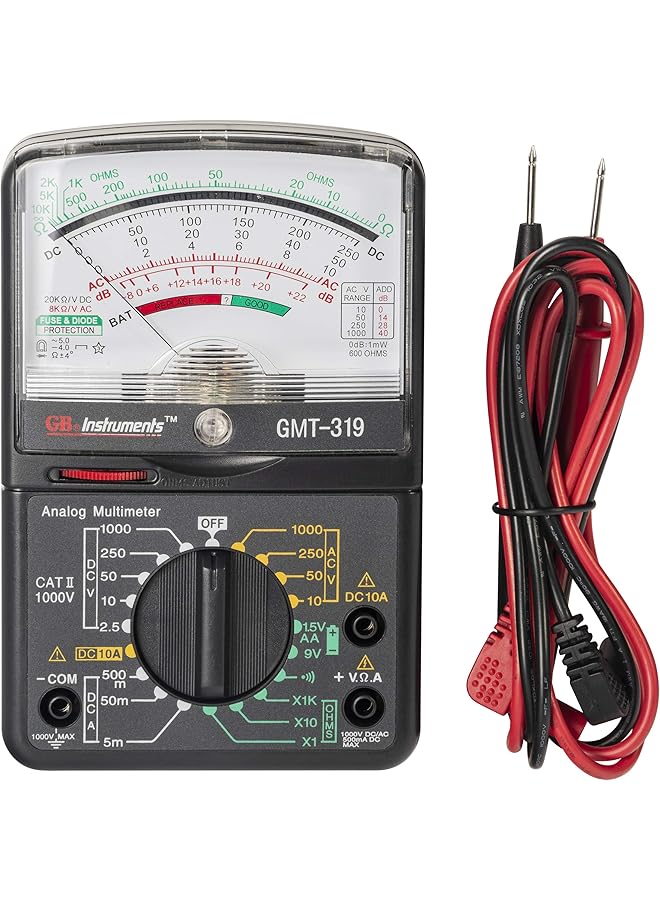 Gardner Bender Gmt-319 Multimeter Tester, Rj-45 & Rj-11, 7 Function / 19 Range 1000V Black - Image 2