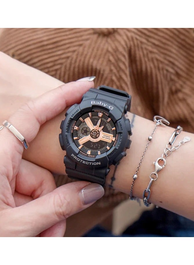 كاسيو بيبي جي ساعة كوارتز رقمية أنالوج للسيدات BA-110XRG-1ADR - Image 2