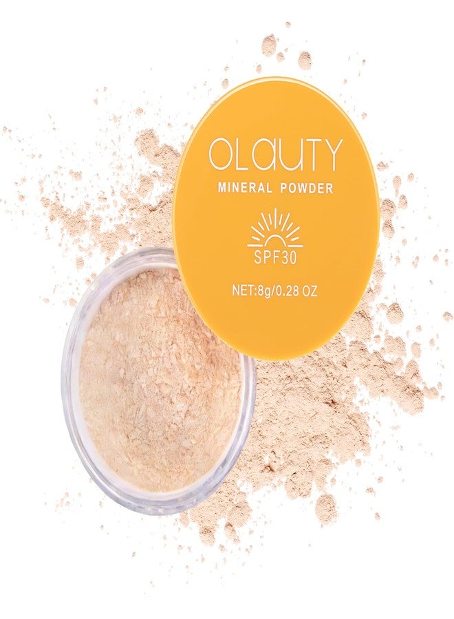 Deepmind Mineral Powder Foundation for Face & Scalp, SPF 30, Translucent Loose Setting Powder Sunscreen Foundation Makeup,Matte Oil Control Natural Finishing Face Powder,Lightweight,Long-Lasting (#02 Medium) - Image 1