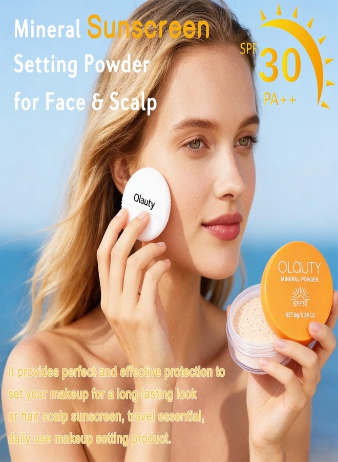 Deepmind Mineral Powder Foundation for Face & Scalp, SPF 30, Translucent Loose Setting Powder Sunscreen Foundation Makeup,Matte Oil Control Natural Finishing Face Powder,Lightweight,Long-Lasting (#02 Medium) - Image 2