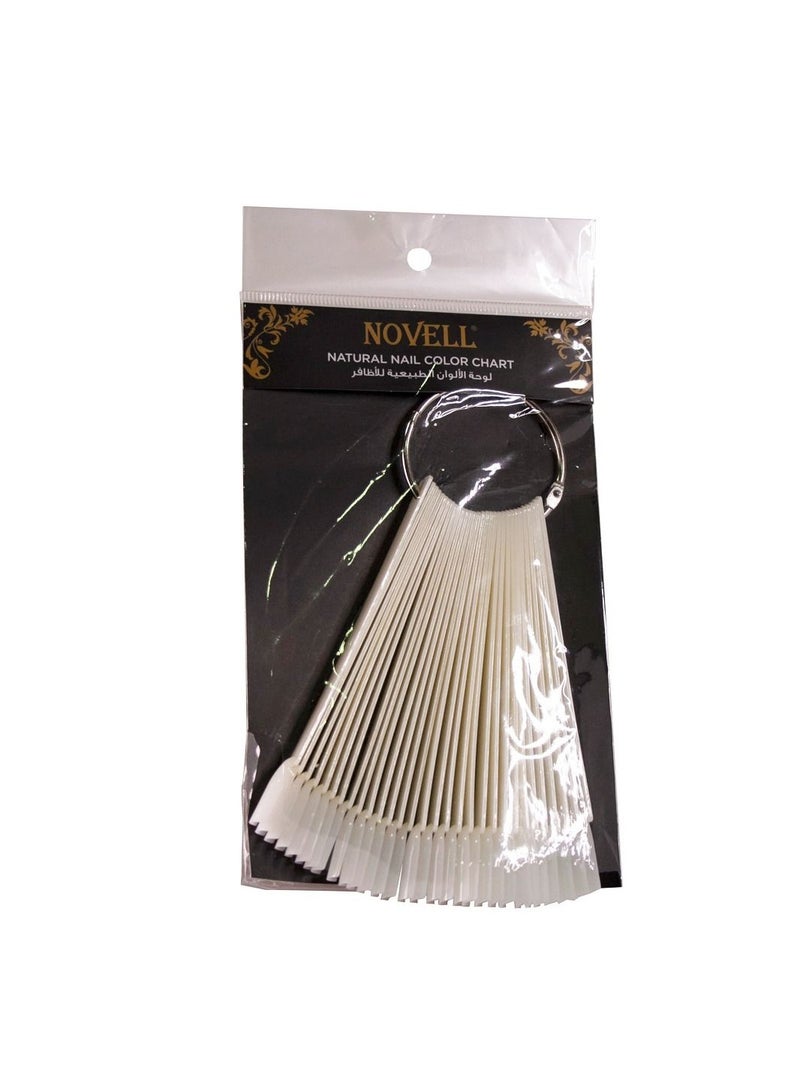 NOVELL Color Chart Nail Natural 30Pcs per Ring - Image 1