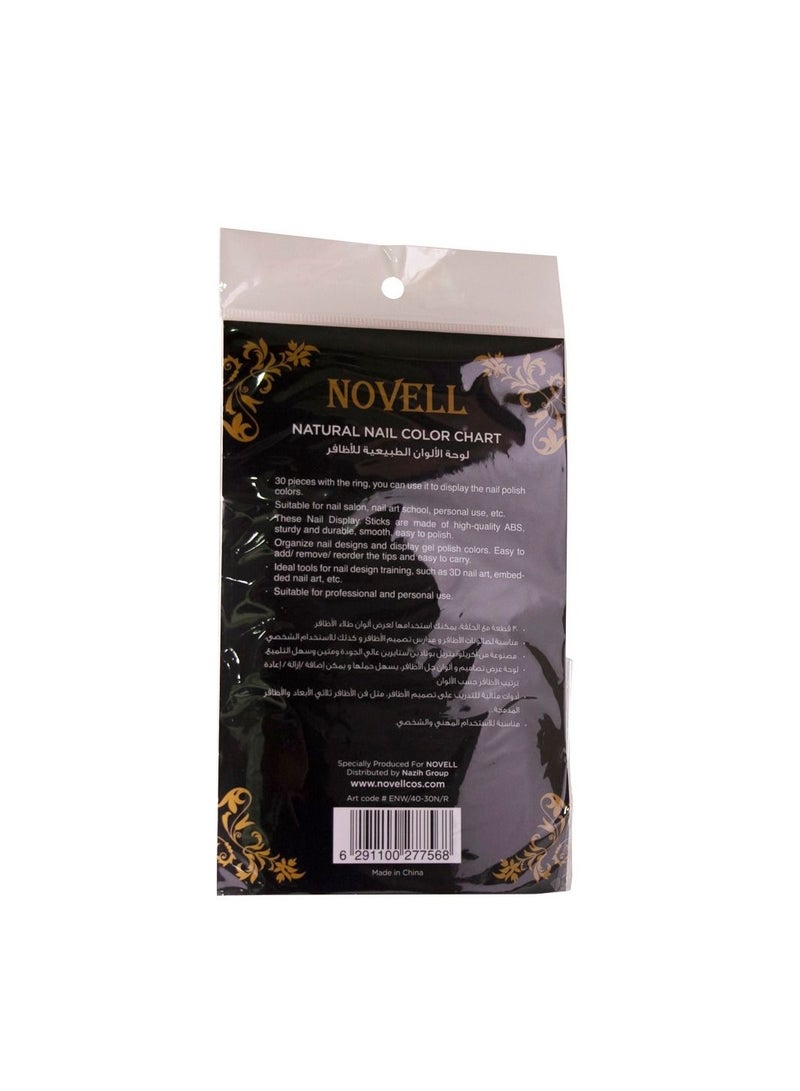 NOVELL Color Chart Nail Natural 30Pcs per Ring - Image 3