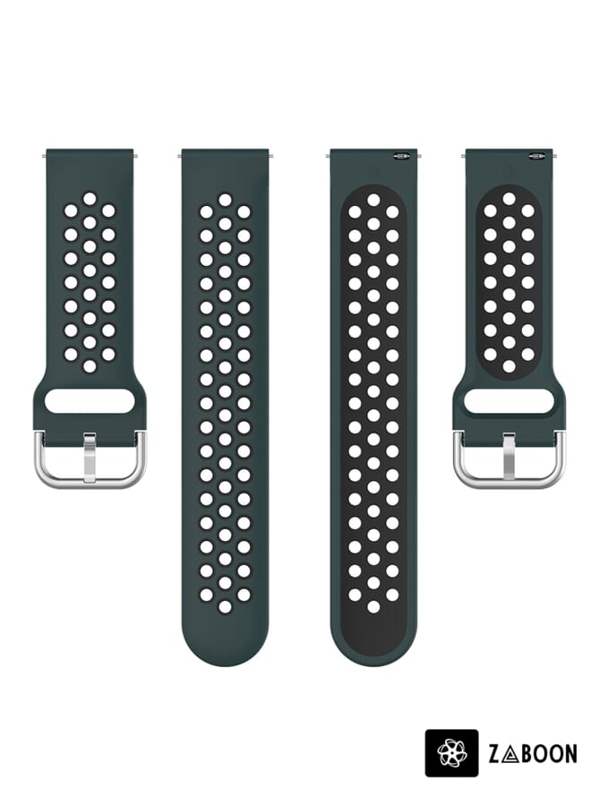 Zaboon Huawei Honor Magic Watch 2 46mm 22mm Clasp Two Color Sport Watch Band - Image 3