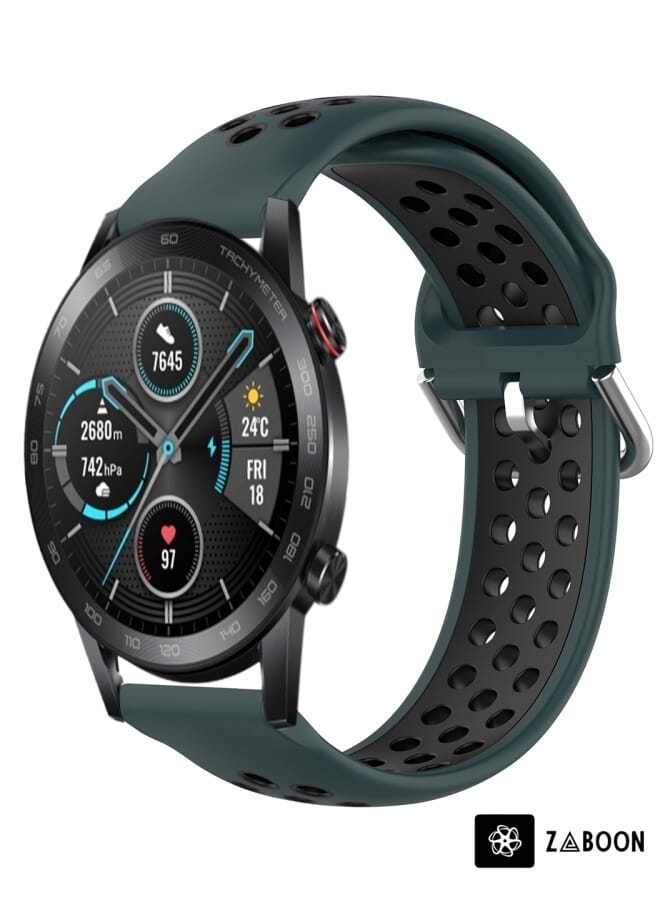 Zaboon Huawei Honor Magic Watch 2 46mm 22mm Clasp Two Color Sport Watch Band - Image 1