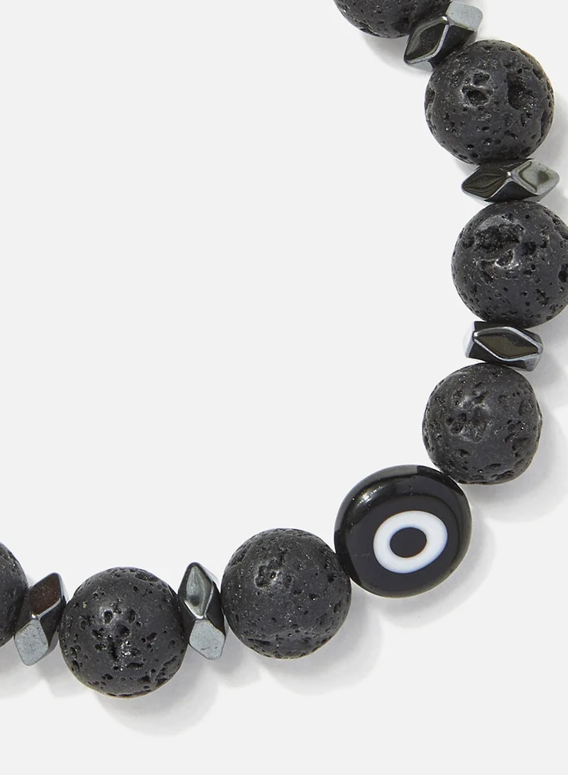 كريسوستوموس Handmade Beaded Men's Bracelet with Natural Mineral Stones