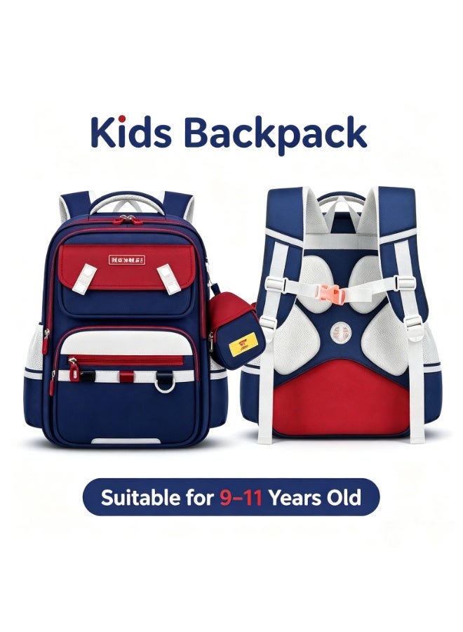 Kids School Backpack 9-11Y - Lightweight, Ergonomic & Waterproof - Large Capacity & Multi-Functional - Back to School Gift - Image 1