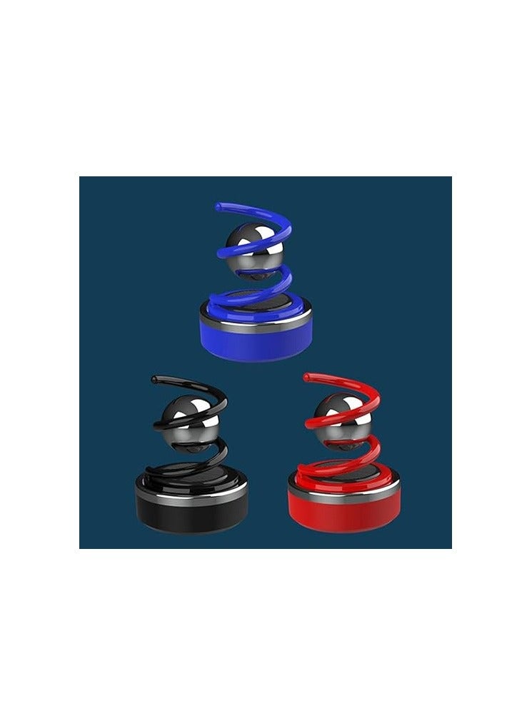 Solar-powered car fan shaped like a piece of jewelry, also a car decoration, in blue. - Image 3