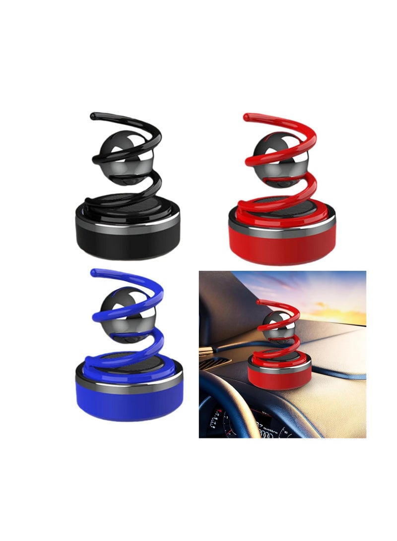 Solar-powered car fan shaped like a piece of jewelry, also a car decoration, in blue. - Image 4