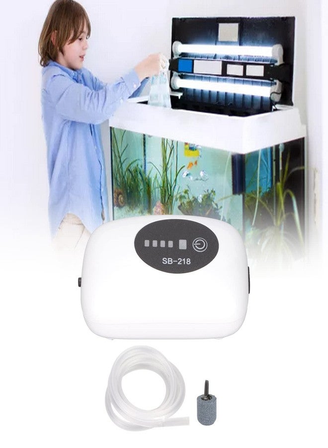 ENZZ Aquarium Air Pump Rechargeable Aquarium Air Pump Shock Absorption Energy Saving Indoor Dual Mode Portable SB-218 Single Hole - Image 2
