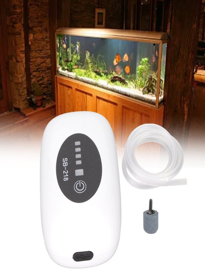 ENZZ Aquarium Air Pump Rechargeable Aquarium Air Pump Shock Absorption Energy Saving Indoor Dual Mode Portable SB-218 Single Hole - Image 3