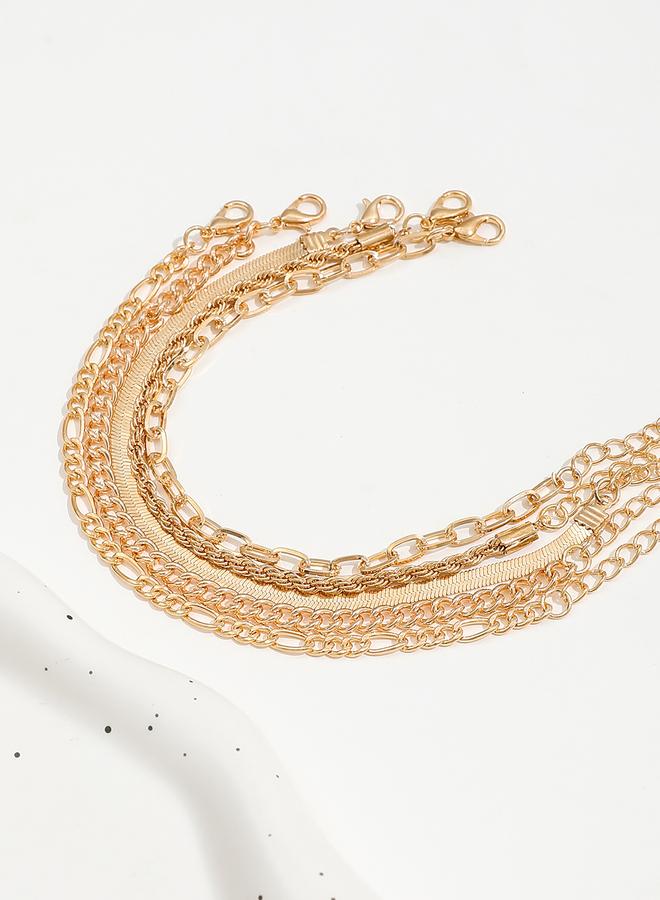 Take Two Set of 5 - Assorted Chain Bracelets - Image 3