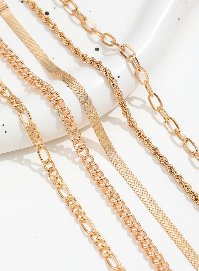 Take Two Set of 5 - Assorted Chain Bracelets - Image 4