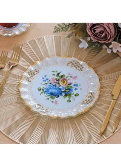 Glore Tiete Gold Gilded Glass Cake Plate Set of 6  - Image 1