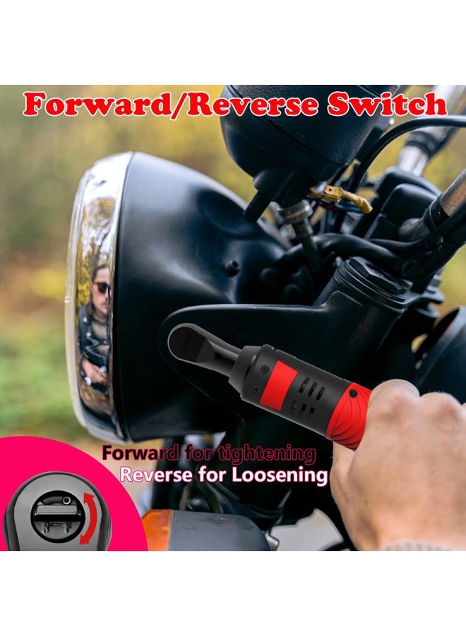 Dobetter Cordless Ratchet Wrench 3/8 Electric Ratchet Wrench, 55 N·m Power Ratchet Tool with 2 Ah Lithium Batteries and Quick Charger -DBCRW12S - Image 3
