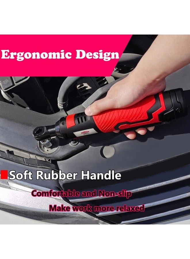Dobetter Cordless Ratchet Wrench 3/8 Electric Ratchet Wrench, 55 N·m Power Ratchet Tool with 2 Ah Lithium Batteries and Quick Charger -DBCRW12S - Image 4