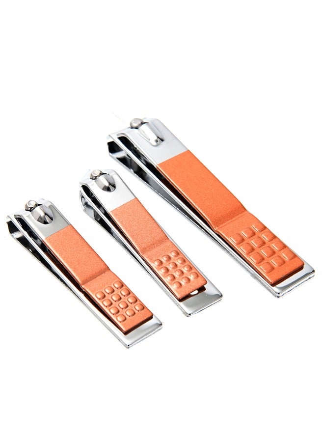 LAWAZIM Manicure Set - 3 Pieces Gold - Rust-Resistant Compact Fingernail and Toenail Care Kit with Mini, Standard, and Slanted Nail Clippers - for At-Home Manicure and Everyday Nail Maintenance. - Image 1