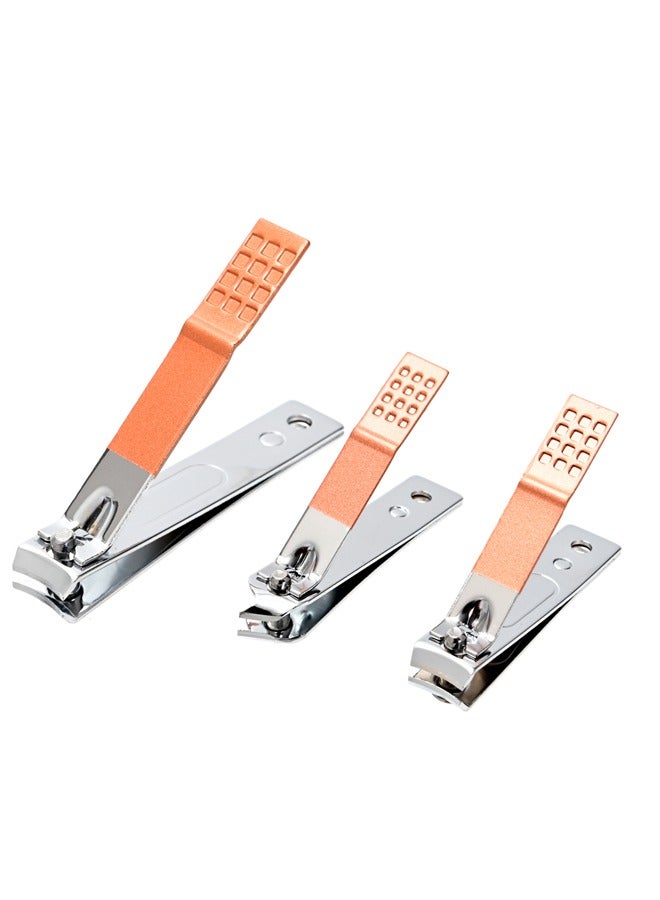 LAWAZIM Manicure Set - 3 Pieces Gold - Rust-Resistant Compact Fingernail and Toenail Care Kit with Mini, Standard, and Slanted Nail Clippers - for At-Home Manicure and Everyday Nail Maintenance. - Image 3