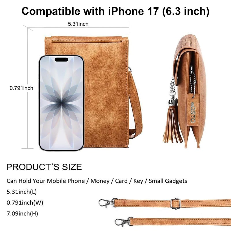 seOSTO Womens Small Crossbody Bag For Woman, Tassel Wallet Purseï¼ŒGifts For Teenage Girls - Image 2