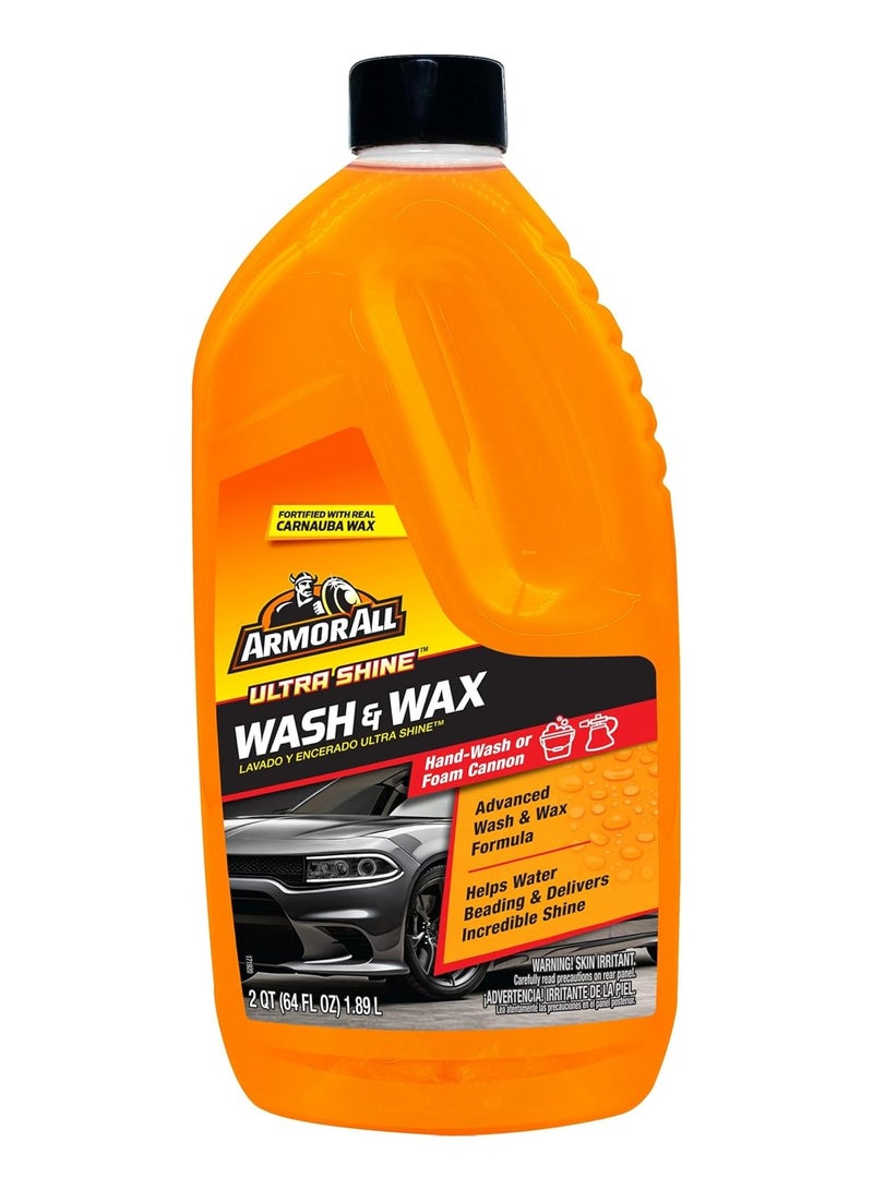 ARMOR ALL Ultra Wash Wax Orange, Car Wash Wax, Cleans, Shines, and Protects Cars, Ultimate 1-Step Wash with Wax 1 Piece 64 Oz, - Image 1