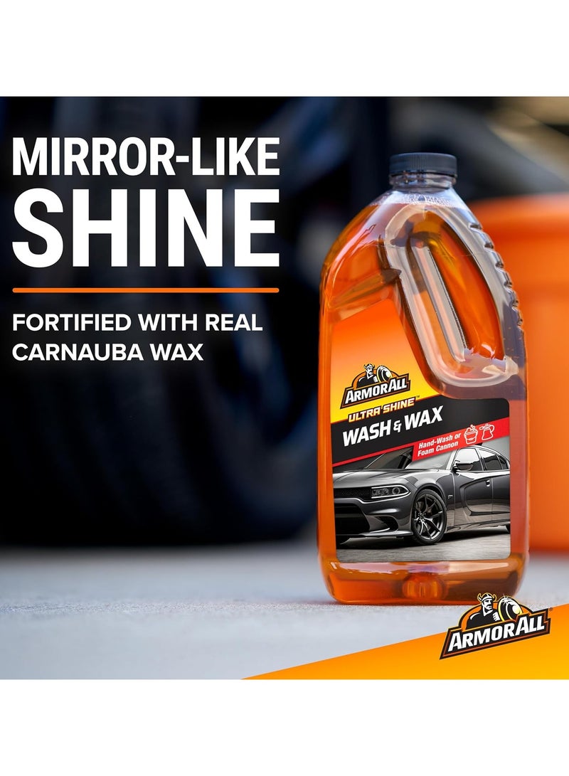 ARMOR ALL Ultra Wash Wax Orange, Car Wash Wax, Cleans, Shines, and Protects Cars, Ultimate 1-Step Wash with Wax 1 Piece 64 Oz, - Image 3