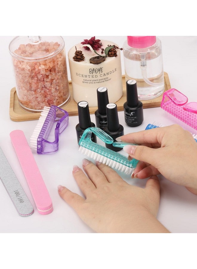 Tecbeauty 12 Pcs Handle Grip Nail Brush, Fingernail Brush Cleaner Hand Scrub Cleaning Brushes For Toes, Nails, Men And Women（4 Colors） - Image 4