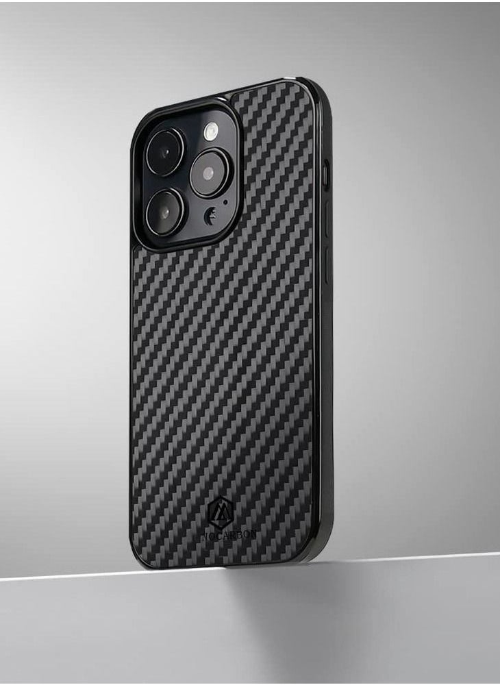 MONOCARBON Real Carbon Fiber iPhone 14 Pro MAX Case Cover MagSafe Compatible Military Grade Scratch Resistant - Matte Black  - Image 5