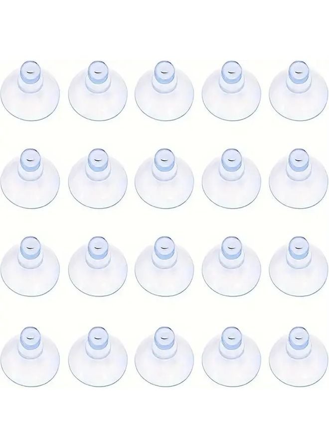 20 Pcs Plastic Suction Cup Hooks Transparent Adhesive Pads For Home Kitchen Storage - Image 2