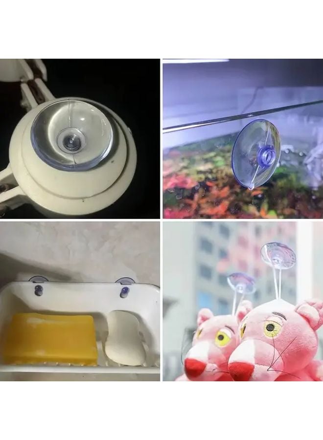 20 Pcs Plastic Suction Cup Hooks Transparent Adhesive Pads For Home Kitchen Storage - Image 5