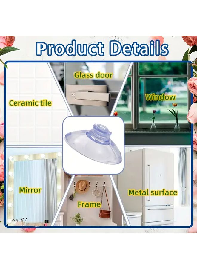 20 Pcs Plastic Suction Cup Hooks Transparent Adhesive Pads For Home Kitchen Storage - Image 3