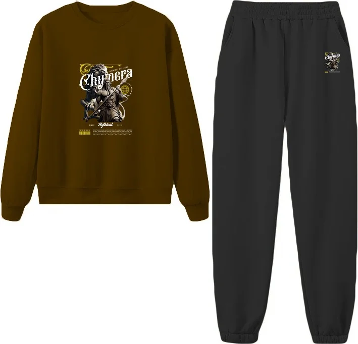 دوغ فش Tracksuit Set Oversize Neverquit Printed Tracksuit Set,lover,couple Combination Gray