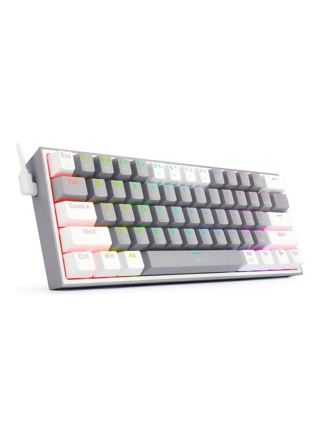 REDRAGON K617 Fizz 60% Wired RGB Gaming Keyboard - Red Switches - English & Arabic Keys - Grey White - Image 2