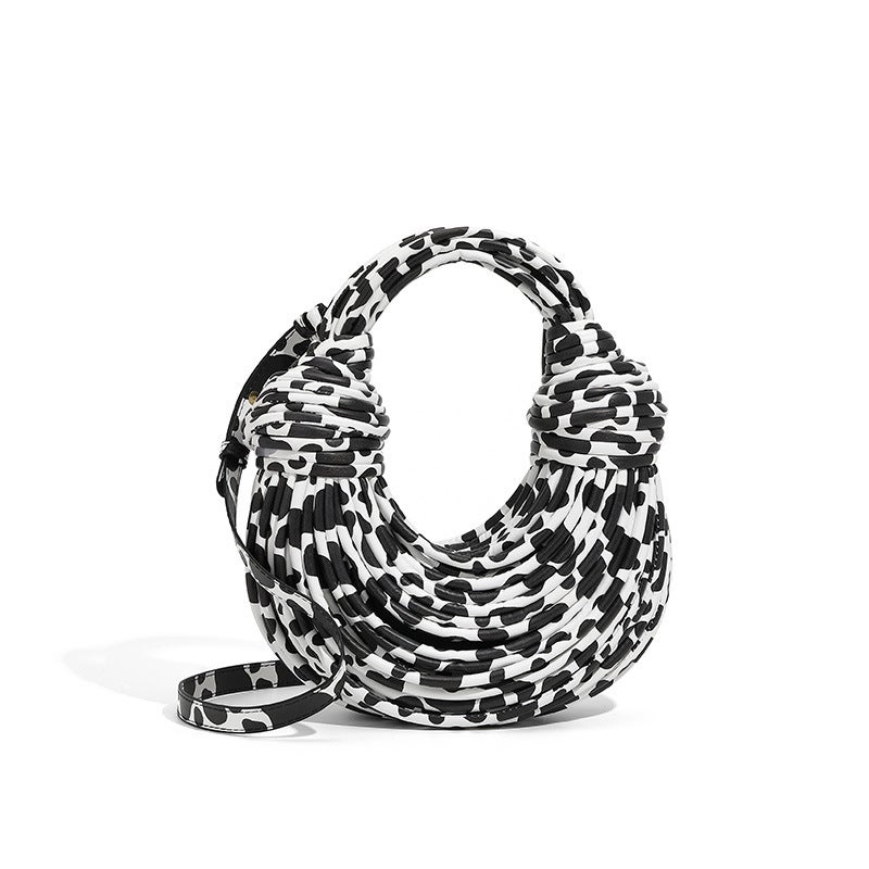 2024 Colorful Fashionable Noodle-Shaped Crossover Bag Women'S Handbag Selling Hand-Woven Knot Handbag - Image 1