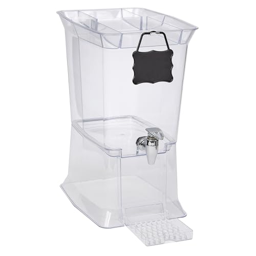 Buddeez Tritan Beverage Dispenser with Party Top Lid and Drip Tray  3 Gallon Drink Dispenser  Drink Dispenser  BPA Free  Made in USA
