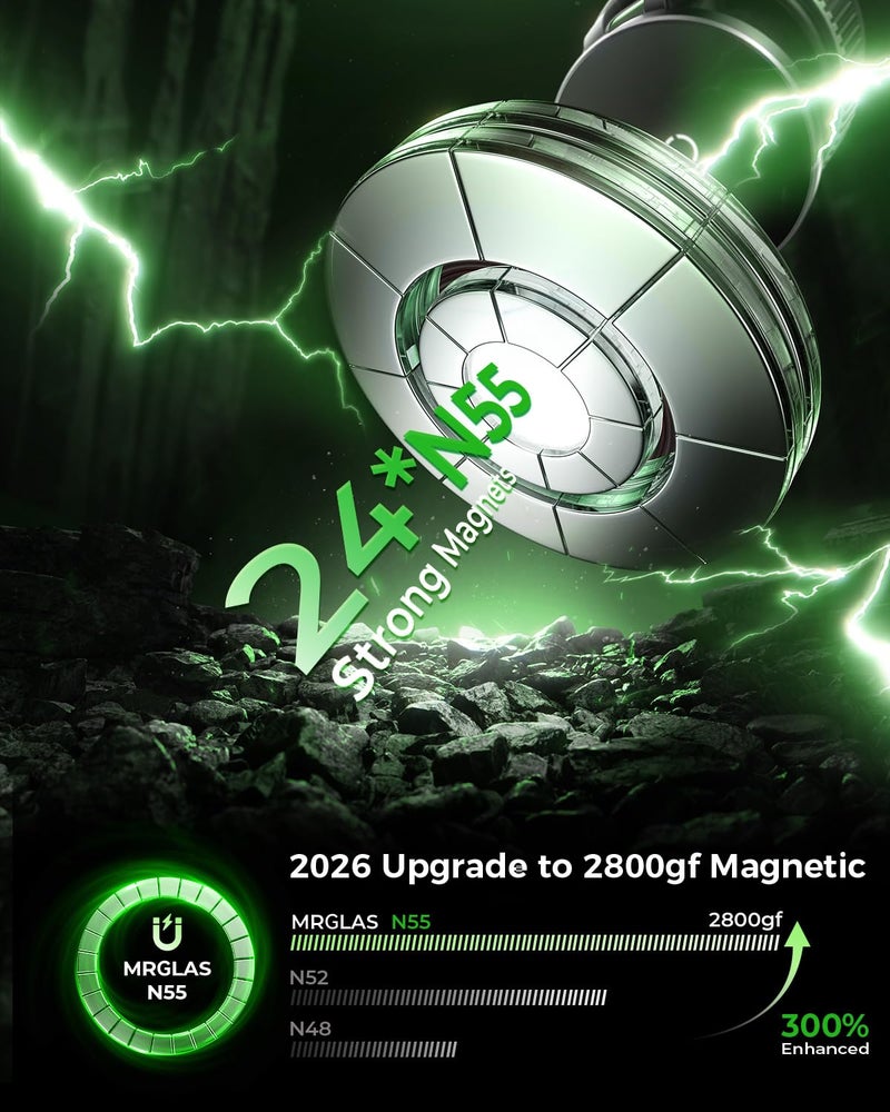 MRGLAS 2026 Upgraded for iPhone MagSafe Car Mount Charger,15W Magnetic Wireless Car Charger with Stronger Suction Cup, Hands-Free Phone Holder for iPhone 17/16/15/14/13/12 Pro Max - Image 4