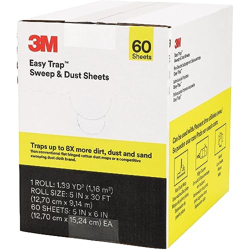 3M Easy Trap Duster Sweep and Dust Sheets, 5" x 6" Sheets, 60 Sheets/Roll - Image 1